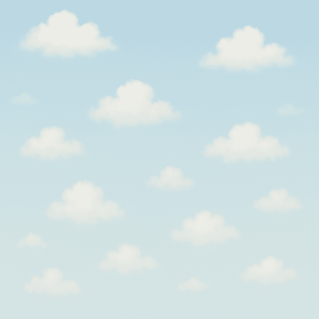 Blue sky with sparse clouds